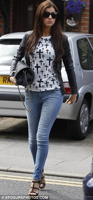 WWSWofficial's tweet photo. More White vest top with black glitter crosses worn by Lucy Meck in stock only £14.99 ! Call 01277231277 to order x http://t.co/UFAdJrTW