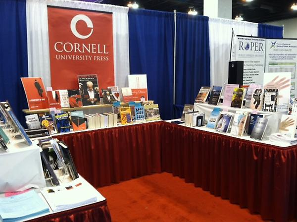 CornellPress's tweet image. Our booth is up and running, just waiting for the exhibit hall to open #ASA2012