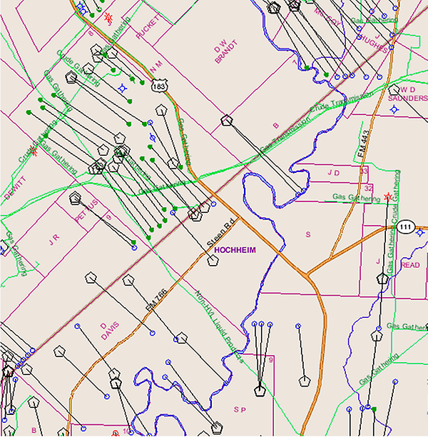 EagleFordNews's tweet photo. Hochheim area drilling accelerates due to Eagle Ford volatile oil "monster wells" in area RRC map http://t.co/wnyEijK5