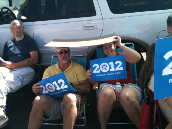 AbelsonOFA2012's tweet photo. Line around the corner for Obama tickets #Obama2012 http://t.co/dLSO6OIJ
