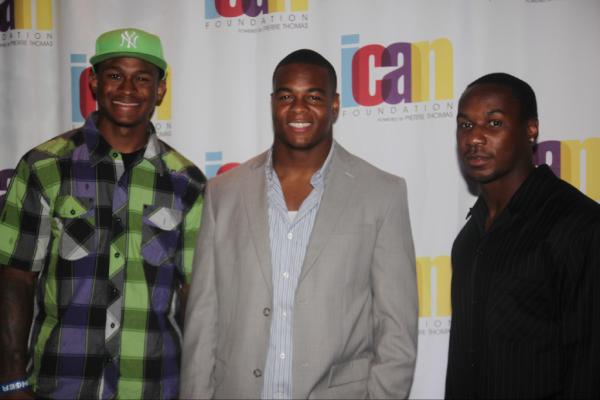 BreakThruMag's tweet photo. Here is a pic from the ICAN Saints players Joe Morgan, Pierre Thomas, &amp; Darren Sproles
Photos By Bionca Flot Sykes 2012 http://t.co/HwZ6bUxJ