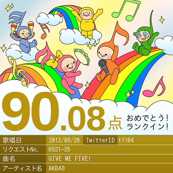 t1104's tweet photo. http://t.co/HXZuHVoz 歌ってみた😁 GIVE ME FIVE!/AKB48 #saitendam http://t.co/RCv3Yety