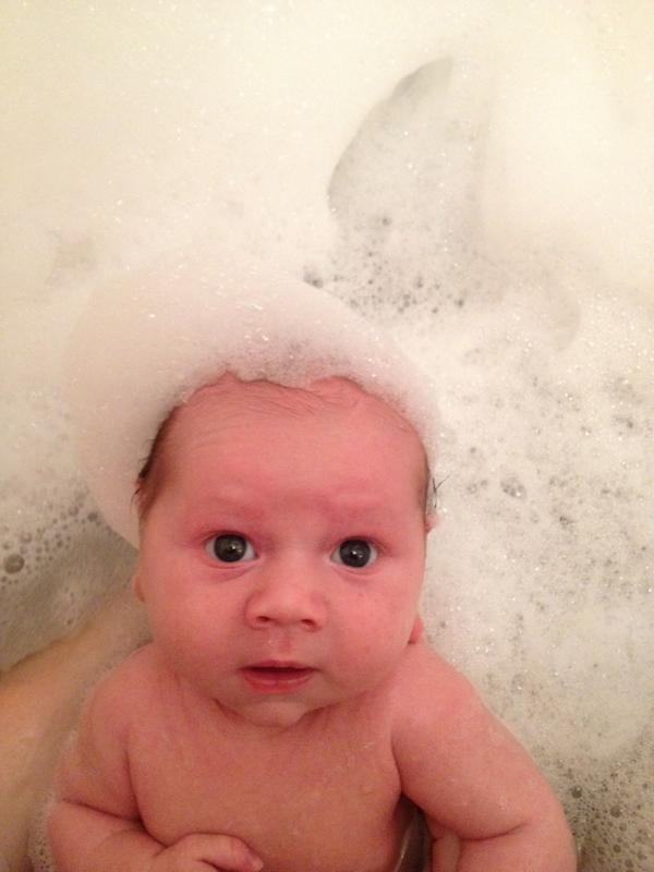 wotsits82's tweet photo. @NatalieHorner11 thanks!!! He's so good! Just been in bath, few too many bubbles tho!!! http://t.co/TZbkDAlm