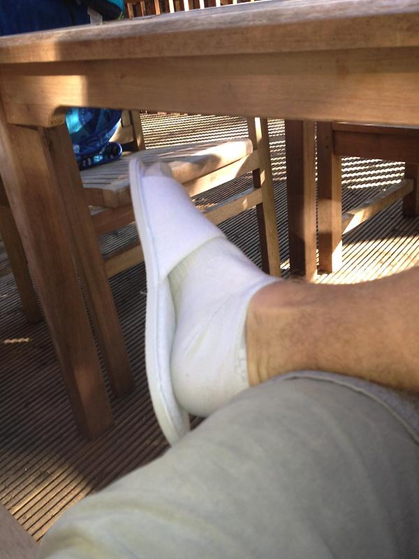 MaxBuckley2495's tweet image. Only on holiday I can get away with this combo! #slippersandsocks