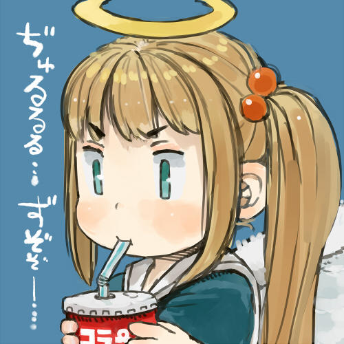 「今日もラクガキチャンです。 最期の一滴まで飲み干す系天使チャン。(*'∀`*)ヂ」|🍑エビ桃🍑ﾃｨｱ え08aのイラスト