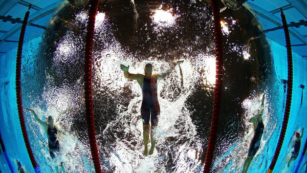 How's this for formation #swimming? Looking good up there!