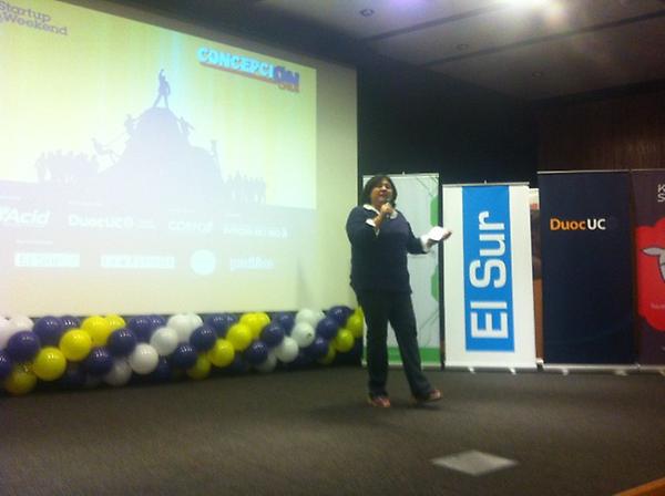 Mlhortal's tweet image. Andrea Catalán de Innova Biobio en #swconcepcion