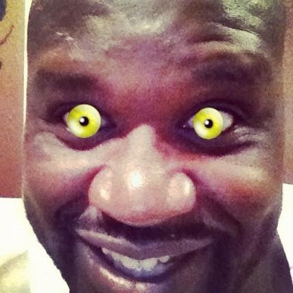 SHAQ's tweet photo. How u like my con shaqt lenses get it lol http://t.co/KiNPwBkF