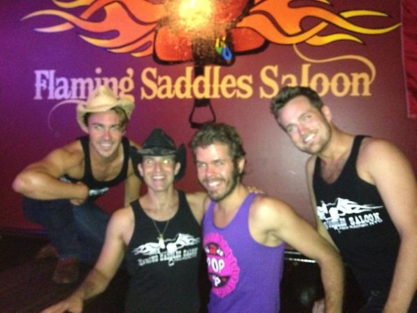 FS_Jacqui's tweet photo. @FlamingSaddles @PerezHilton in the house !!@StevenBoydBaker @FS_ChrisBarnes @KrisCoughlin #sweetjesusmary http://t.co/OEZL0XqM