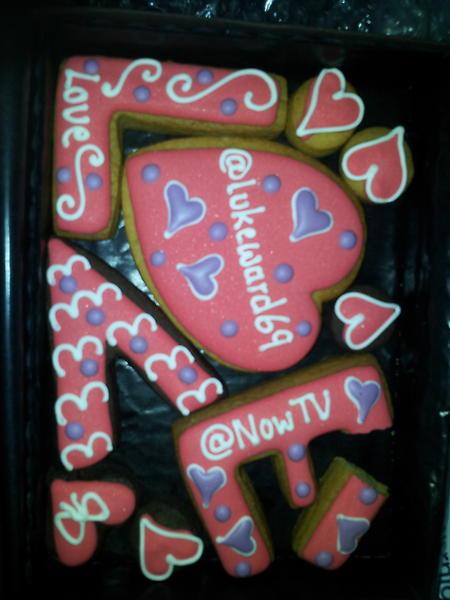 NOW's tweet image. RT @lukeward69 @NOWTV it looks too good to eat thank you very much spreading the love in cookie form   #NOWTV