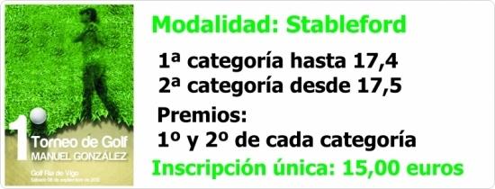 I Torneo Manuel González. El primero de muchos. Inscripción unica por 15€. Empezar #septiembre así, da gusto. Anímate!