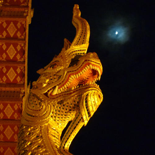 KengoCreator's tweet image. タイ「チェンマイ」に来てからというものすっかり夜の寺院の美しさに魅了されてしまった！