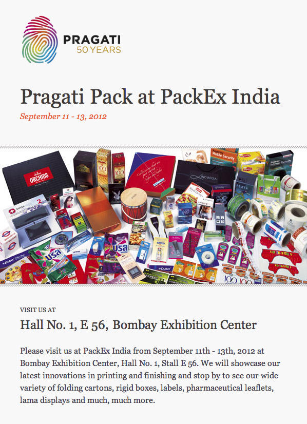 Visit our stall at PackEx Mumbai