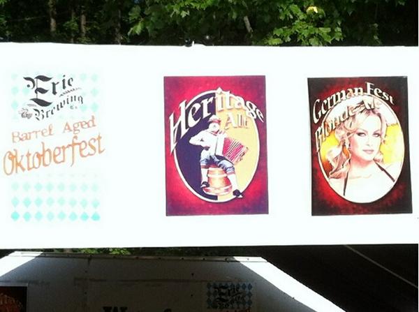 ErieBrewingCo's tweet photo. Erie Brewing Company featured Heritage Alt at the German Festival. It was a BIG hit! #getyours http://t.co/qM36Bo5X