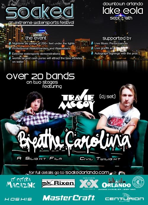Tweet It, Print It, Scream It from the top of a mountain. Soaked is here. Sept. 7 &amp; 8. <a href="/breathecarolina/">BREATHE CAROLINA</a> #SoakedOrlando