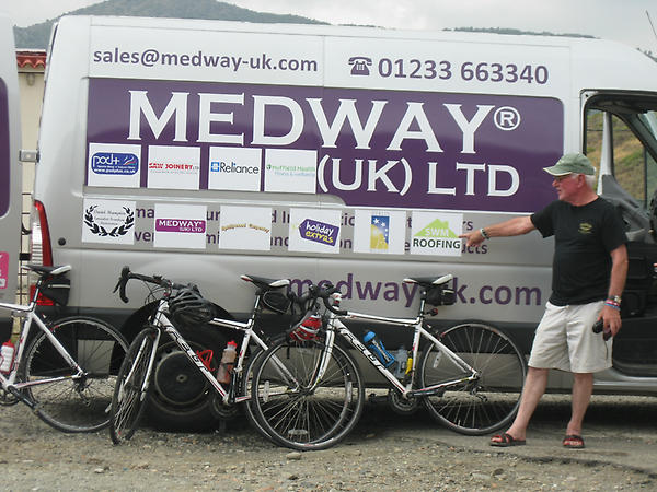 Thank you to all our <a href="/Toulon2Barca/">Lazy Boys Bike Ride</a> team sponsors..as modelled very nicely by support crew Dave!