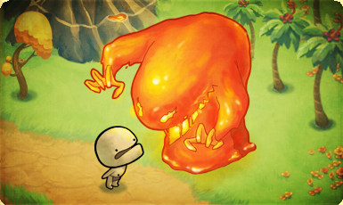IdleWorship's tweet photo. It's alive! Cast Lava Demon from fiery pits below &amp; watch a Mudling burn into thin air. Get it now http://t.co/n1vONCA4 http://t.co/UH8LzsQE