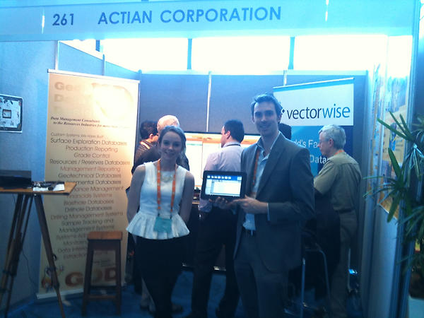 ActianCorp's tweet image. @ActianCorp hosts a booth w/GDD at #34IGC. The event was a great chance to showcase #Vectorwise to geologists &amp;amp; miners