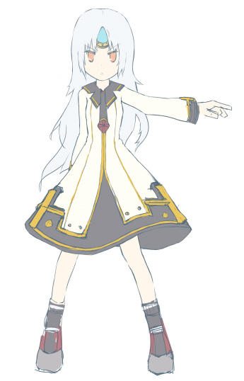 イヴ(Elsword) 「滅茶苦茶左右反転しながら描いてたけどなかなか正面向いてくれなかった。正面難しい 」|渡コキュー■5/5COMITIA_C22aのイラスト