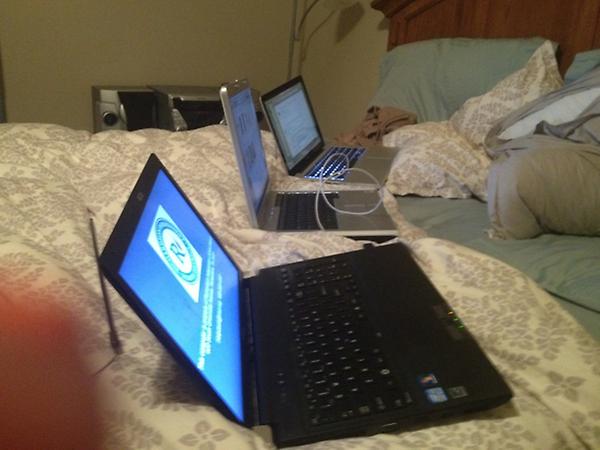 MelDavis28's tweet image. Work computer, old computer and new computer.  Now I have to transfer all my stuff. #Yikes #toomanycomputers