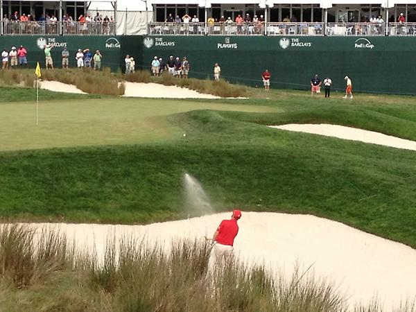 Sean O'Hair at the 17th hole #barclays