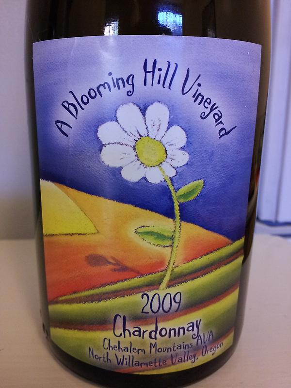 Enjoying a glass of <a href="/abloominghill/">ABloomingHill</a> Chardonnay.