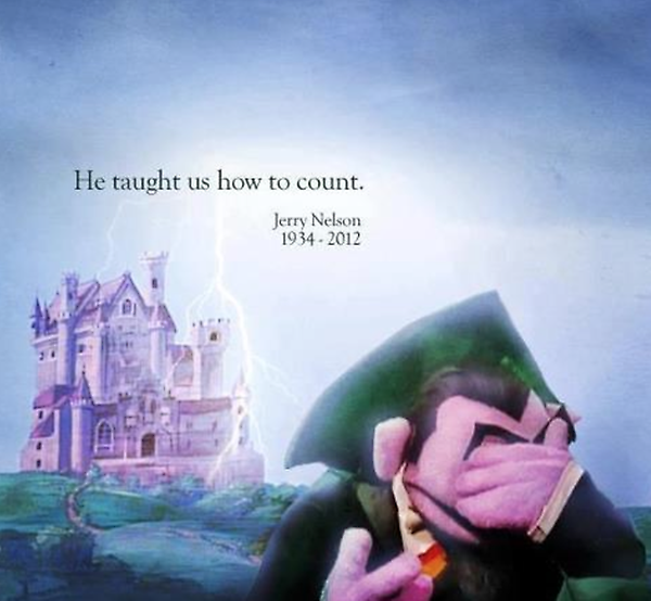 PocketSLP's tweet photo. A big RIP to the voice of "The Count" - The only rascal that ever made math enjoyable for me. http://t.co/OYtIXW9C