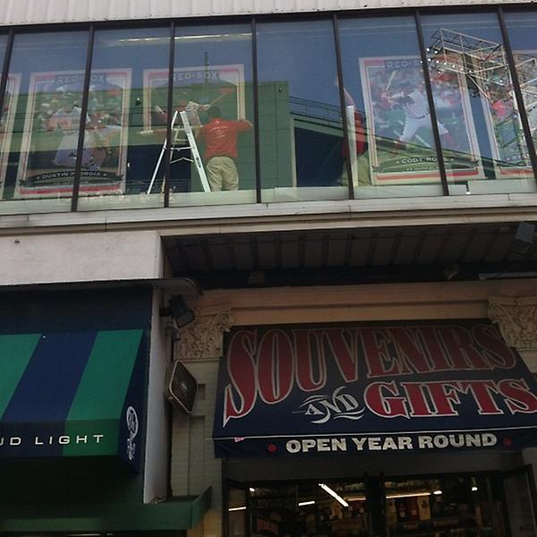 Guess whose picture they're taking down at Fenway Park...#AGon #RedSox