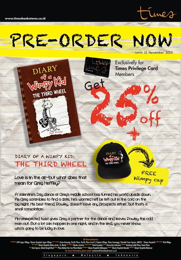wimpykid_IDN's tweet image. Mimin jual? RT @WimpyKid_INA: Pre-Order Your DOWK #7:THIRD WHEEL NOW!