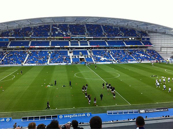 zeetha's tweet image. In a new seat this season - more steps to climb but I think its actually a better view! #eastupper #bhafc
