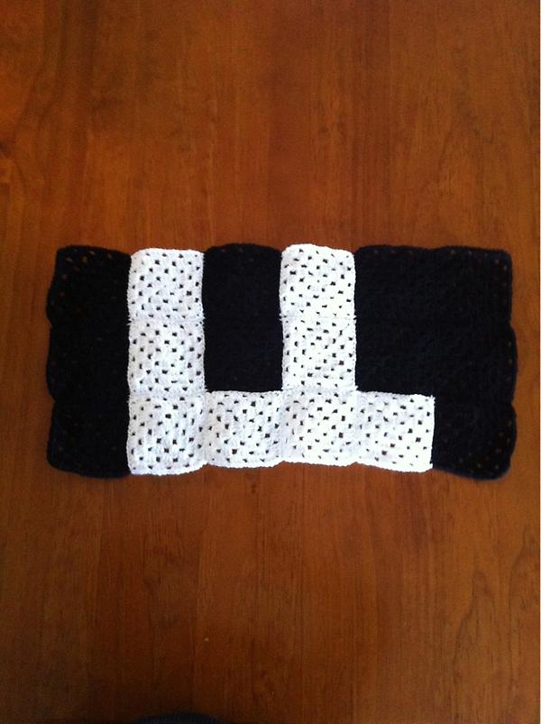 spincushions's tweet image. My small contribution to the #giantQRcode #crochet