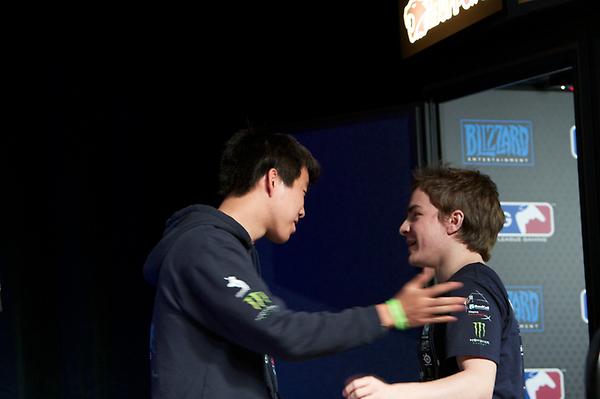 StarCraft's tweet image. Like a true teammate, Suppy congratulates HuK on his #WCSNA victory. HuK will represent Canada in the Global Finals.