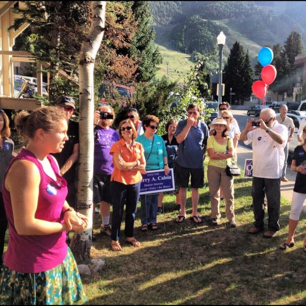 "We only have one shot at this." - @OFA_CO organizer <a href="/amylarsen10/">Amy Larsen</a> at the Aspen office opening. #Obama2012