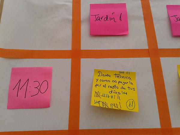 Jersson's tweet image. 38 votos para nuestra sesión de Deuda Técnica!  #agileopenlima  //gracias @Gustavo_Veliz y @phpleo!! //fueron mas :D
