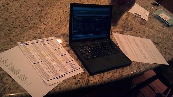 TheLucasBlack's tweet photo. "@KevinKring: Practicing for the draft. Auction is a cool format #cheatsheets #trophyismine @TheLucasBlack http://t.co/nl8RwLyZ" >>love it
