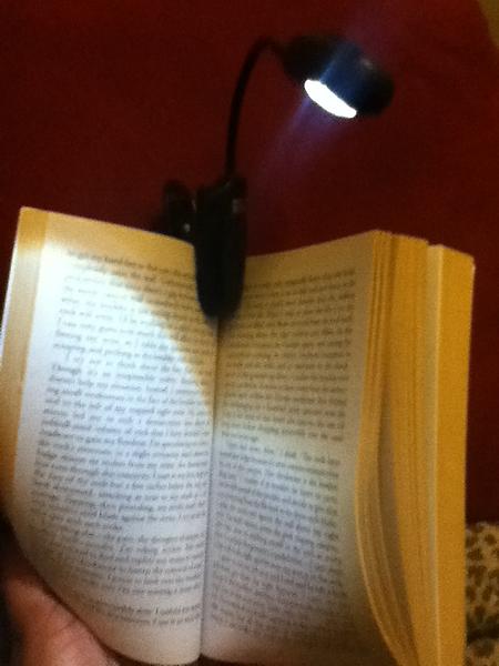 HEELWheeler's tweet image. Reading with a book light #nerdsunite #midnightreading