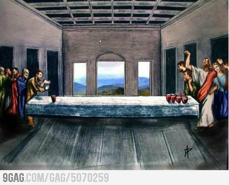 “<a href="/jorgcervantes/">Jorge Cervantes</a>: holly shit <a href="/damienoj/">EOF</a> @mardukashank ” jajajaja beer pong con los discípulos! #instantclassic