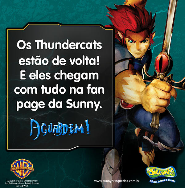 sunnybrinquedos's tweet image. Os lendários Thundercats, sucesso nos anos 80 estão de volta. Fiquem ligados, que vem coisa boa por aí. É hoje!!!
