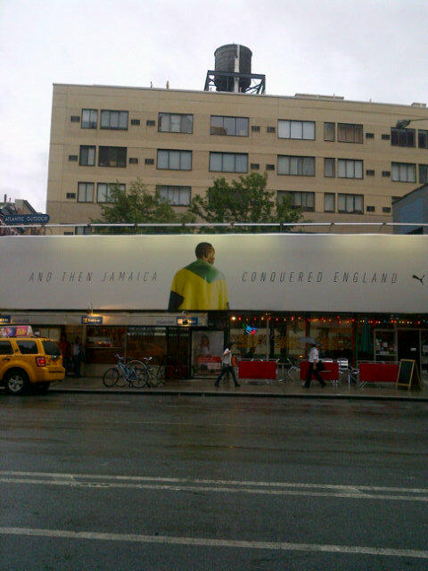 SheepandPen's tweet image. I think this ad (in NYC) by @puma ft. @usainbolt is very clever &amp;amp; witty :-)