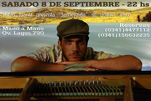 pablojuarezpm's tweet photo. Se viene presentación de SUMERGIDO en Rosario sábado 8 de Septiembre en Mano a Mano. http://t.co/gREon2Un
