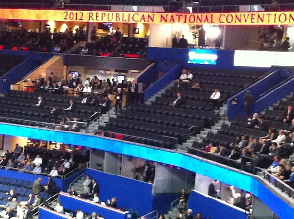 DavidShuster's tweet photo. More empty seats above floor...wide angle view. @current #current2011 #TAN http://t.co/7OmyYcgI