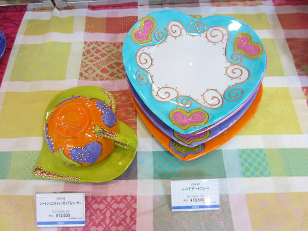 ソワジック ハート 手描き 皿 ソワジック ハート 手描き 皿