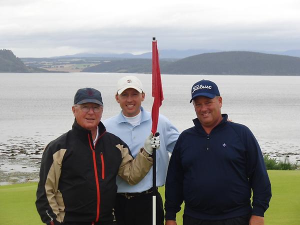 With my Dad and brother