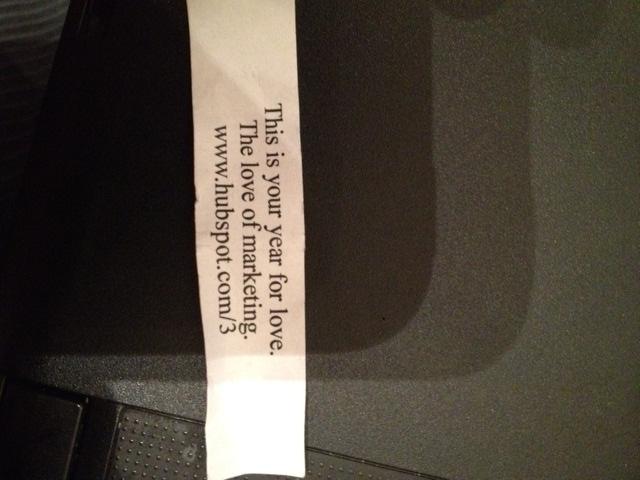 dustindetorres's tweet image. [pic] This is your year for LOVE. The LOVE of Marketing.  #hubspotLOVE #inbound12 @hubspot