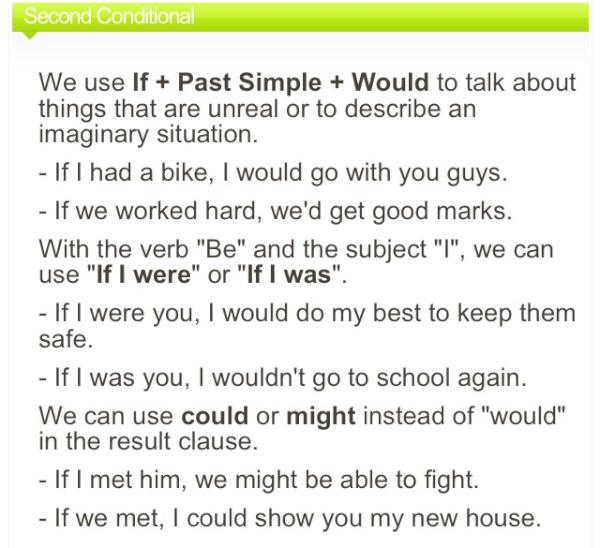 #SecondConditional: 'if+PastSimple+Would'. Check this pic with examples and ask for further info! #UPPERWAYSTAGEWSI