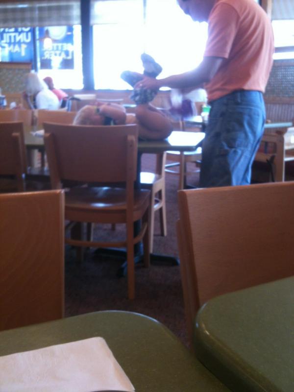 Tom_Stanforth's tweet image. A man changing a dirty diaper in front of me in the dinner room of #Wendy's @Wendy's today during lunch.