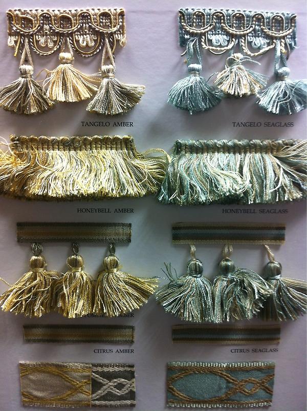JCustomWorkroom's tweet photo. New "Zest for Trimmings" book from @Fabricut! Loving the yellow and gray! http://t.co/mc1uFnTp