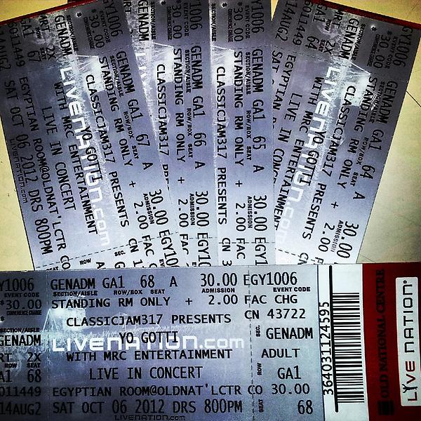 INDIANATONEMRC's tweet image. yo gotti tickets!!! #5left