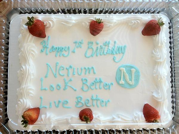 realNerium's tweet photo. Happy birthday Nerium Intl. - the cake for the Anniversary Real Results Party in San Francisco. @NeriumIntl http://t.co/6y3dkXF2