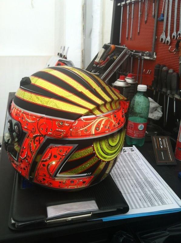 My new helmet for the world cup in sarno.. Thanks to @luckydesign1